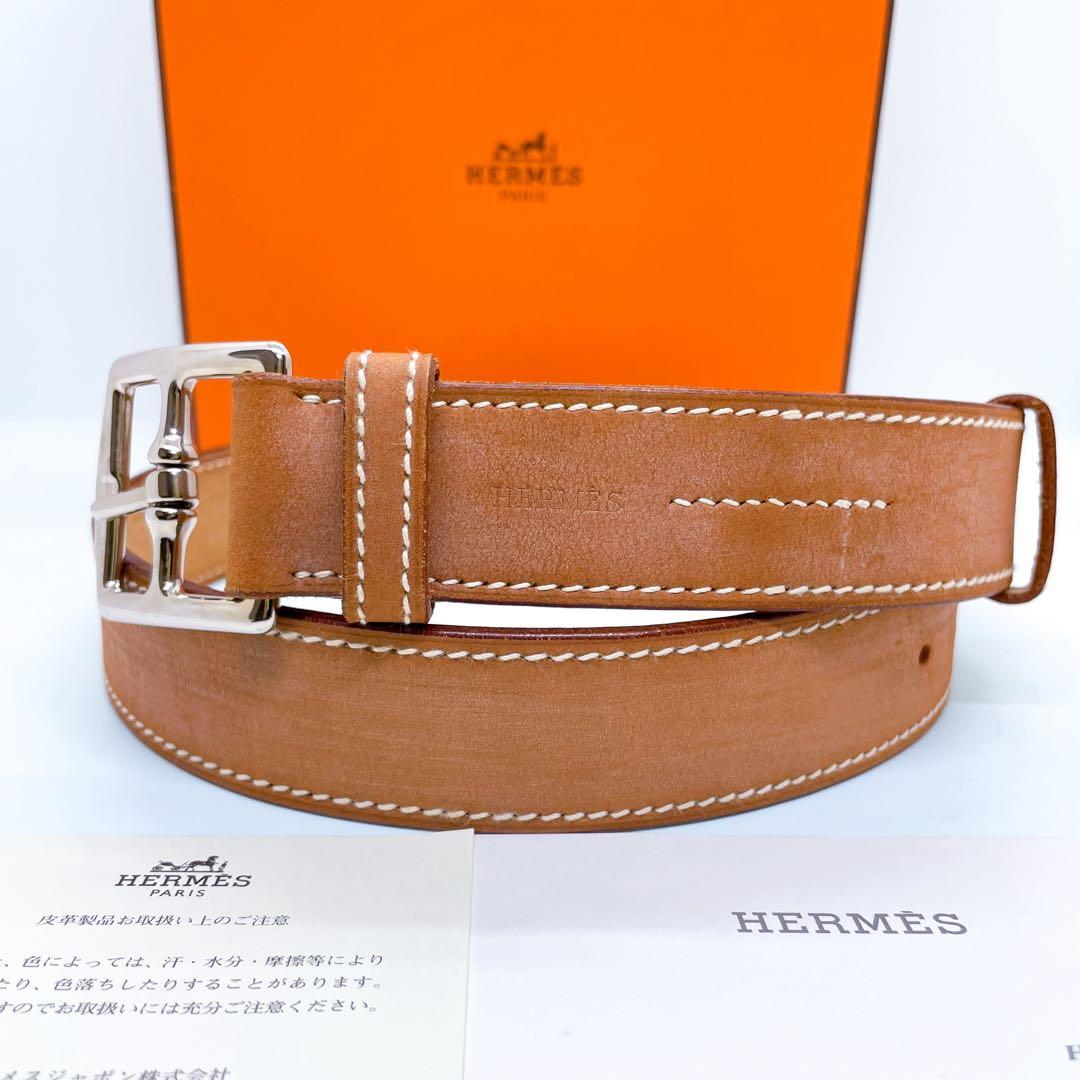 箱付き/美品✨エルメス エトリヴィエール レザー ベルト ◽︎I刻印 75サイズ