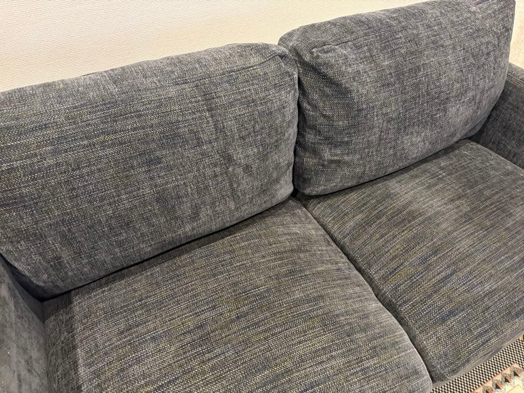 関家具　2人掛けソファ　ネイビー