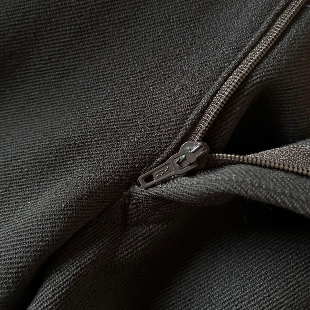 90sビンテージギャバジンウールインプリーツ3タックワイドパンツイタリアミラノ