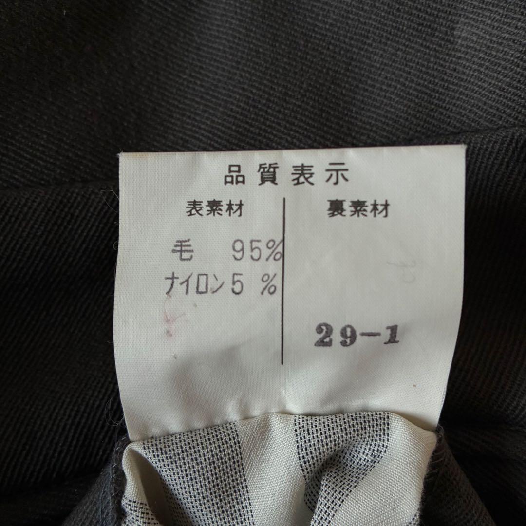 90sビンテージギャバジンウールインプリーツ3タックワイドパンツイタリアミラノ