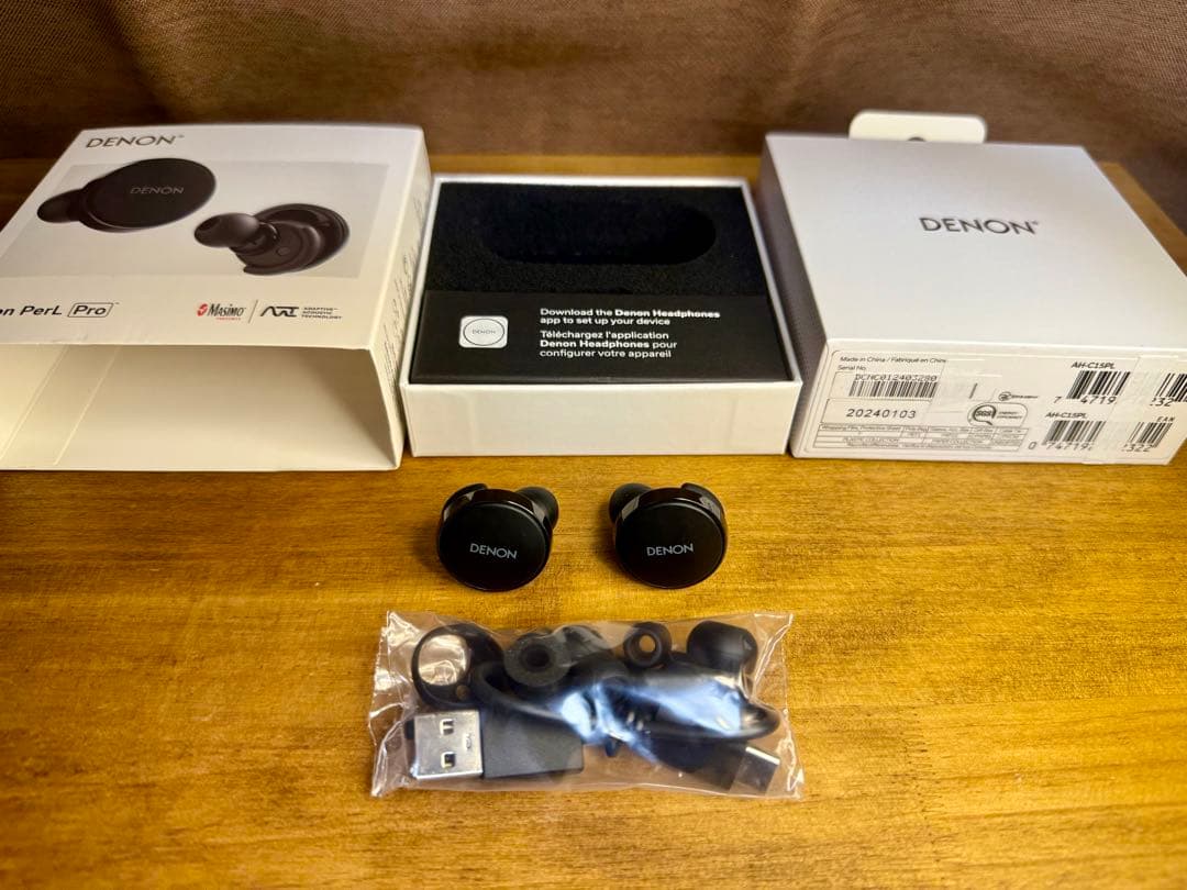 【箱あり】Denon PerL Pro イヤホン_充電ケースなし