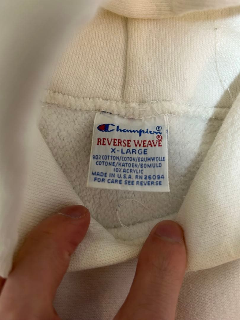 vintage 90s champion リバースウィーブ　フーディー　白