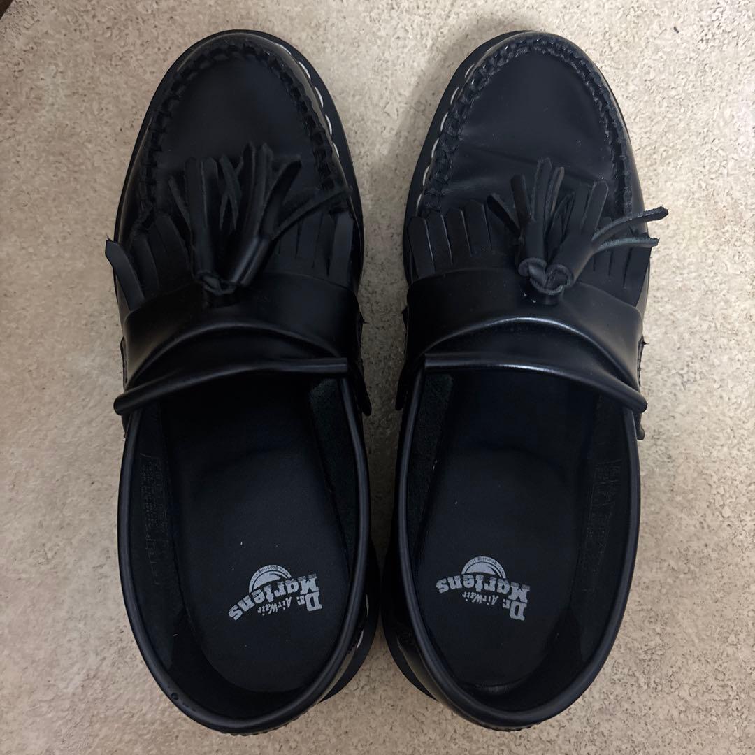 Dr. Martens ブラックフリンジローファーUK5