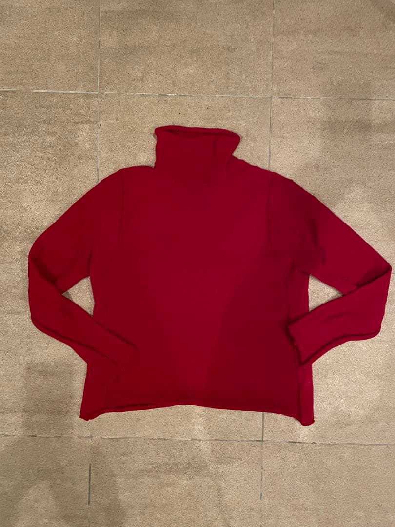 COMME des GARCONS HOMME PLUS ハイネックニット　赤