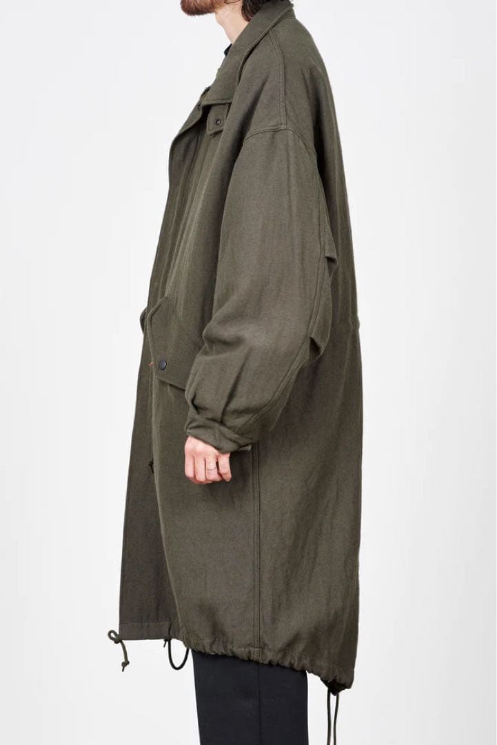 marka ウール リネン バックサテン モッズパーカー size 1