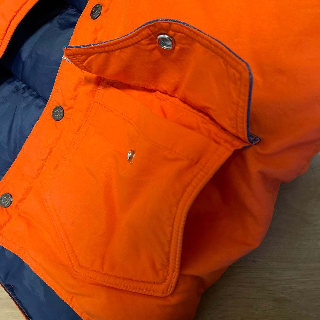 【良品】70s SKI LEVI'S デニム ダウンベスト USA オレンジ L