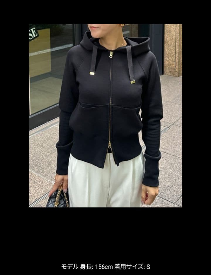 ジェンヌ☆パーカー 日本製美ラインパーカー ☆試着のみ