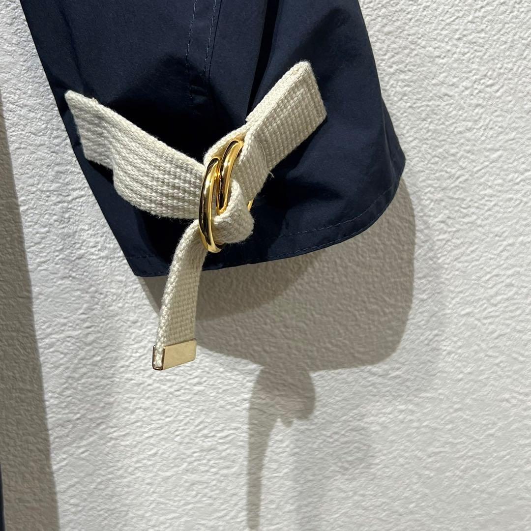 希少 マルニ 上質 コットン混フード付コート ジップ ポリエステル レーヨン