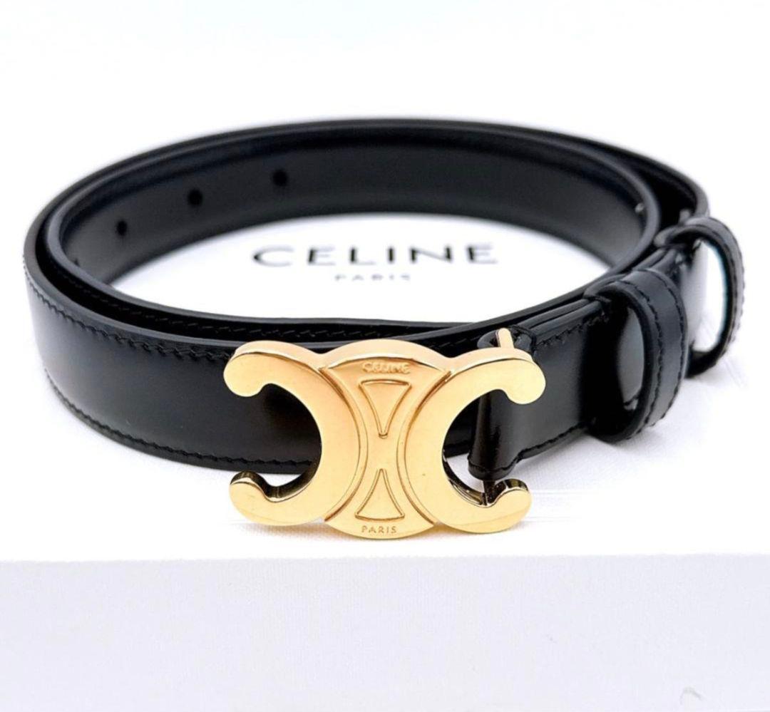 セリーヌ CELINE トリオンフ ベルト 黒 75
