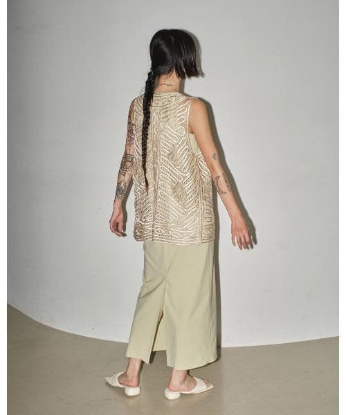 TODAYFUL エンブロイダリーミドルベスト