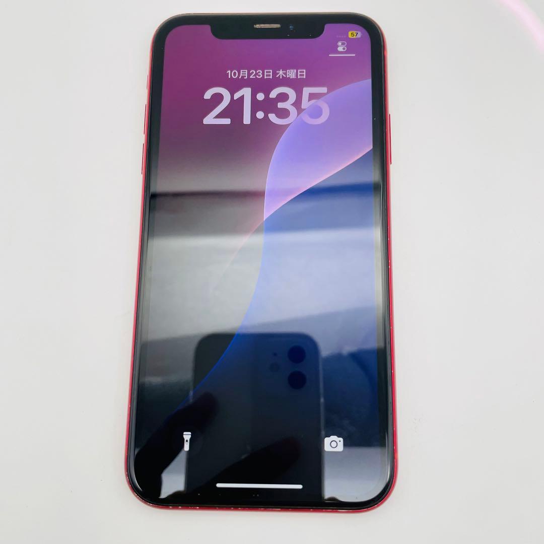 iPhone XR 64GB レッド SIMフリー バッテリー新品交換済み