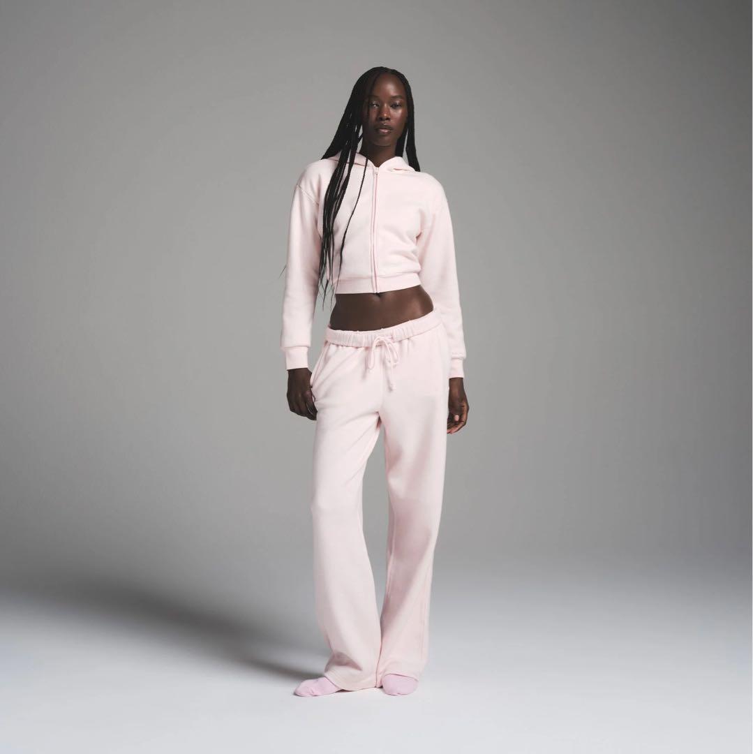 【skims】COTTON FLEECE SHRUNKENジップアップフーディー