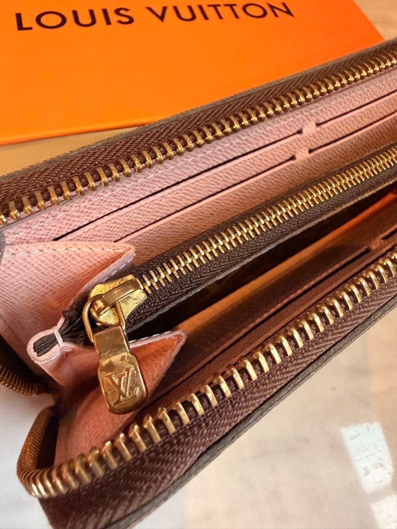 キ*ー様 ルイヴィトン モノグラム ポルトフォイユ クレマンス ローズバレリーヌ