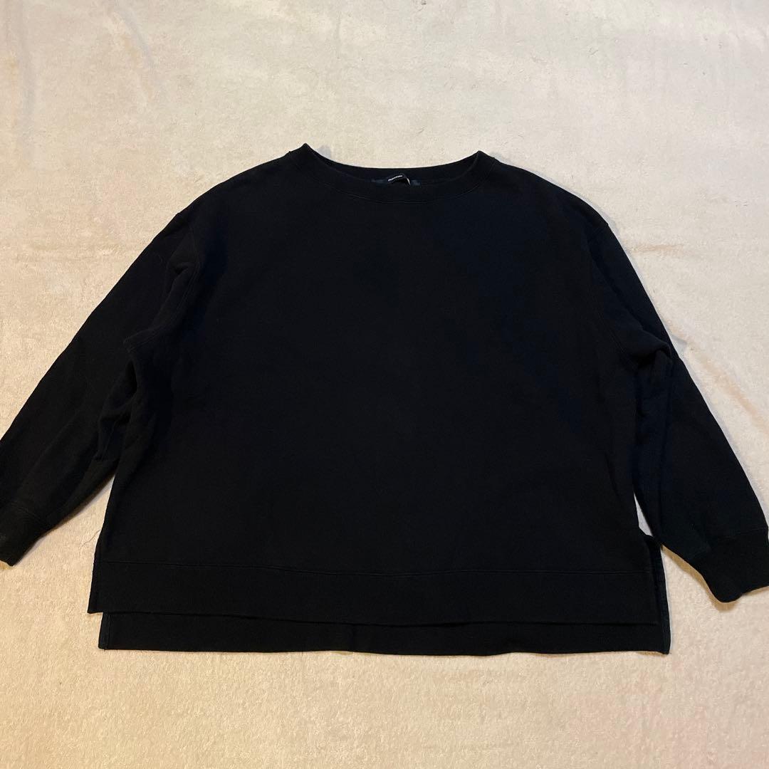 FRAMeWORK ボートネックワイドスウェット ブラック