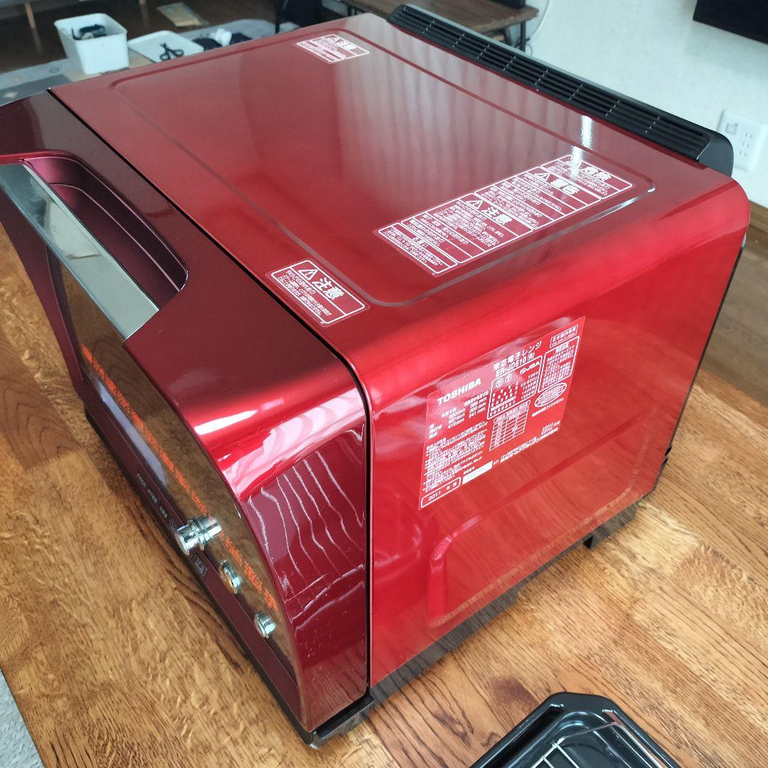 【使用僅か】 東芝 石窯ドーム ER-JD510 赤 スチーム オーブンレンジ