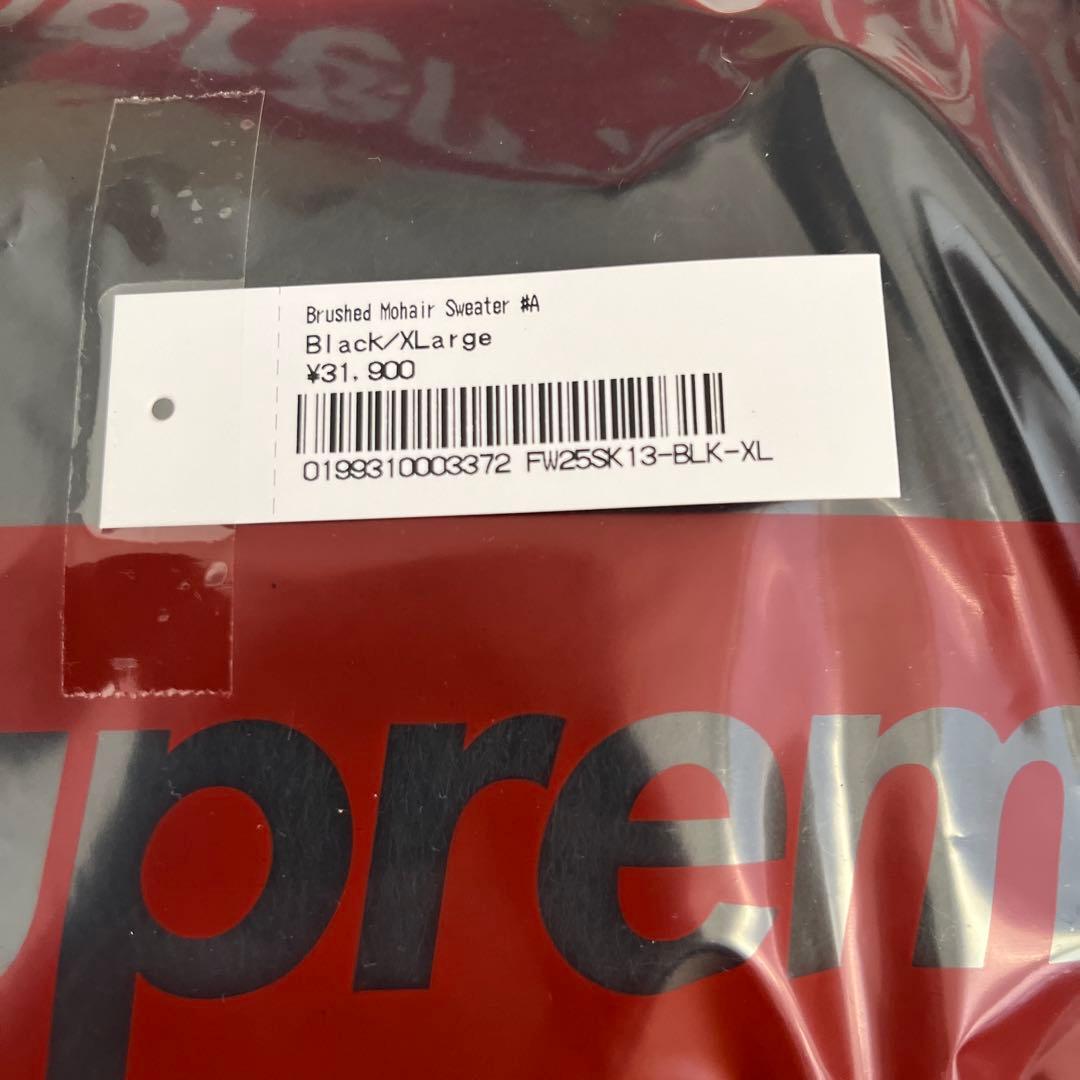 2025 Supreme Brushed Mohair Sweater 黒XL