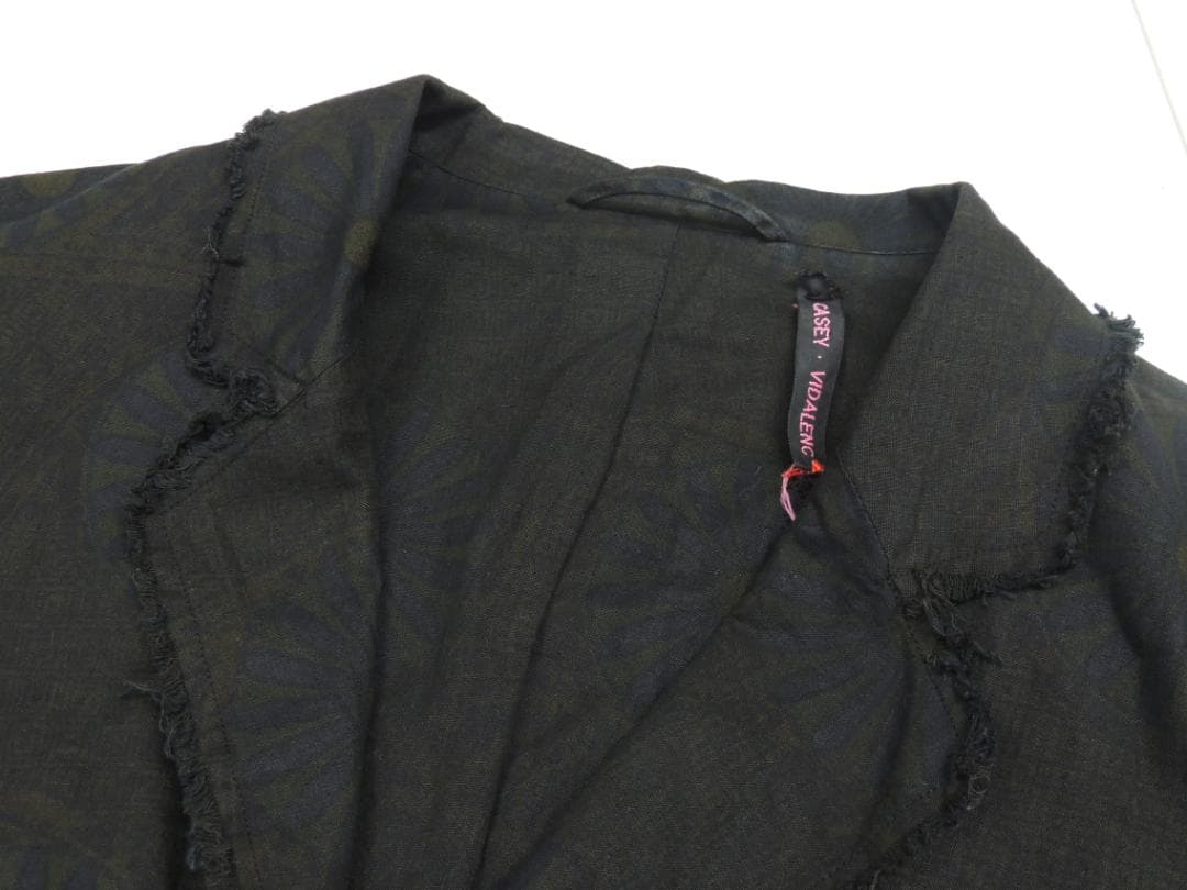 ケイシーヴィダレンク オーバーダイ 製品染め 総柄 2B テーラード ジャケット