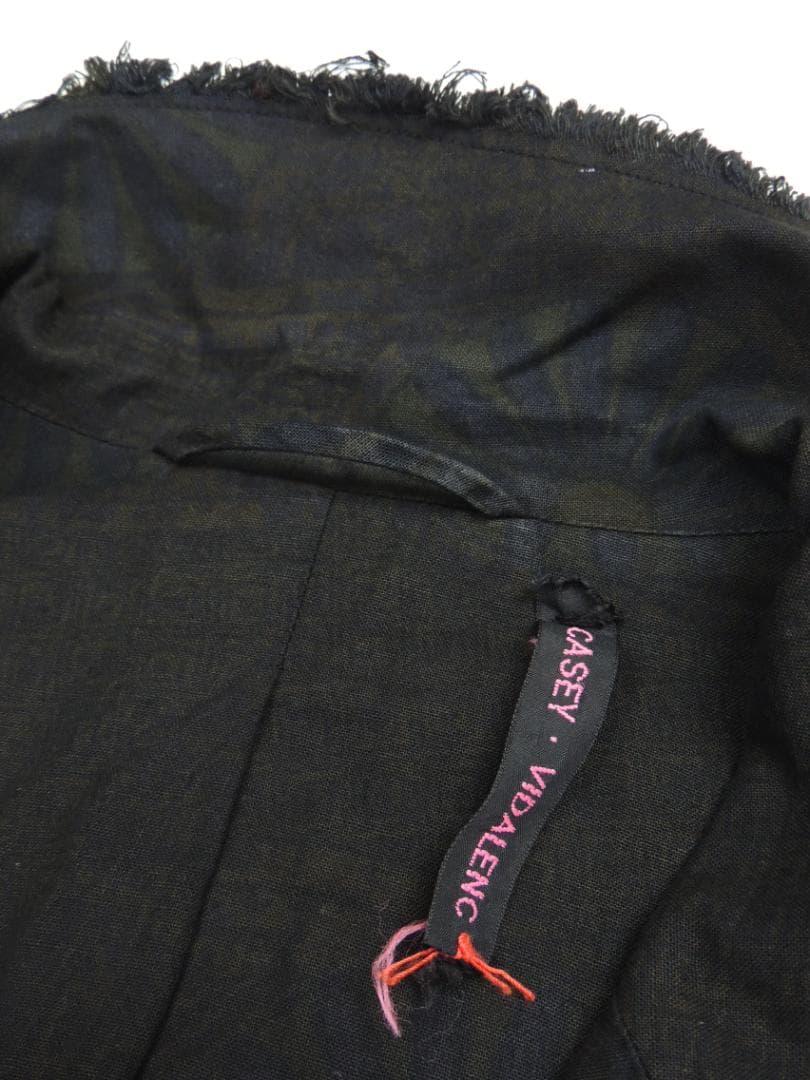 ケイシーヴィダレンク オーバーダイ 製品染め 総柄 2B テーラード ジャケット