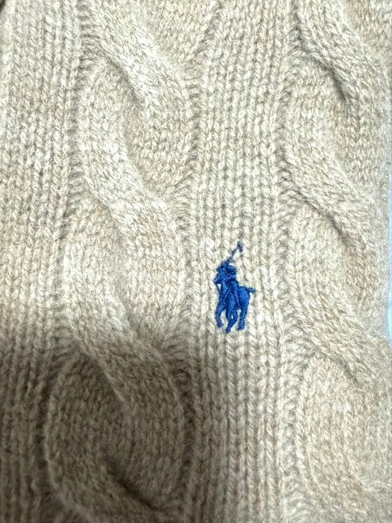 新品ポロ・ラルフ・ローレン ベージュカーディガン