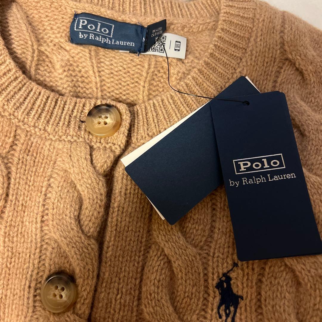新品ポロ・ラルフ・ローレン ベージュカーディガン