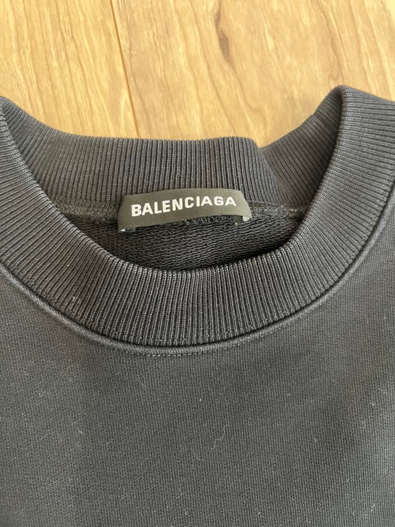 美品✨バレンシアガ キャンペーンロゴスウェット 両面ロゴ ブラック 黒　XS