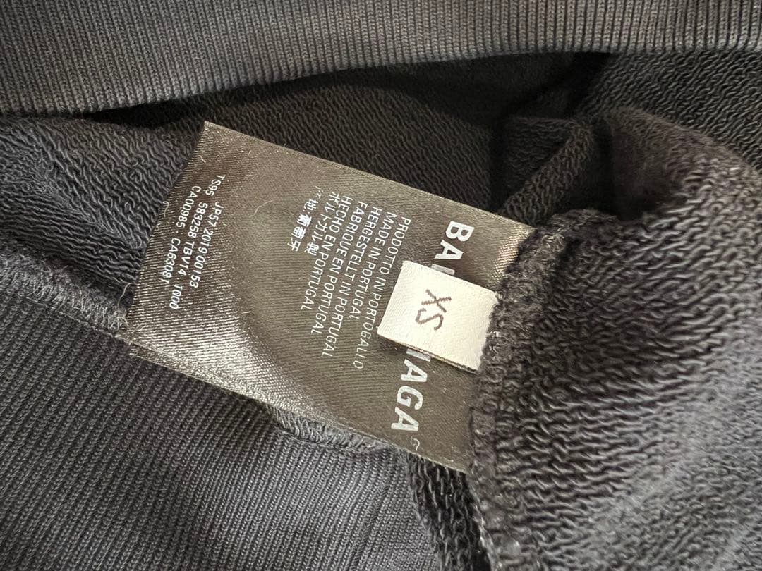 美品✨バレンシアガ キャンペーンロゴスウェット 両面ロゴ ブラック 黒　XS