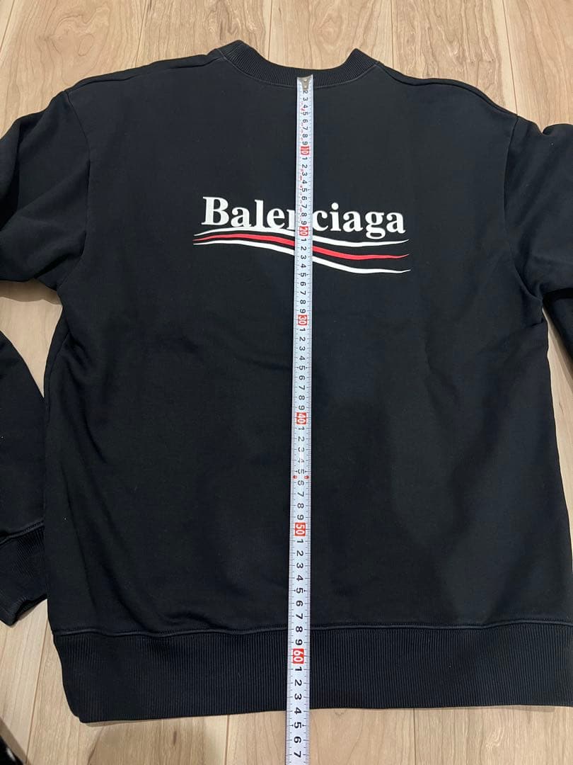 美品✨バレンシアガ キャンペーンロゴスウェット 両面ロゴ ブラック 黒　XS