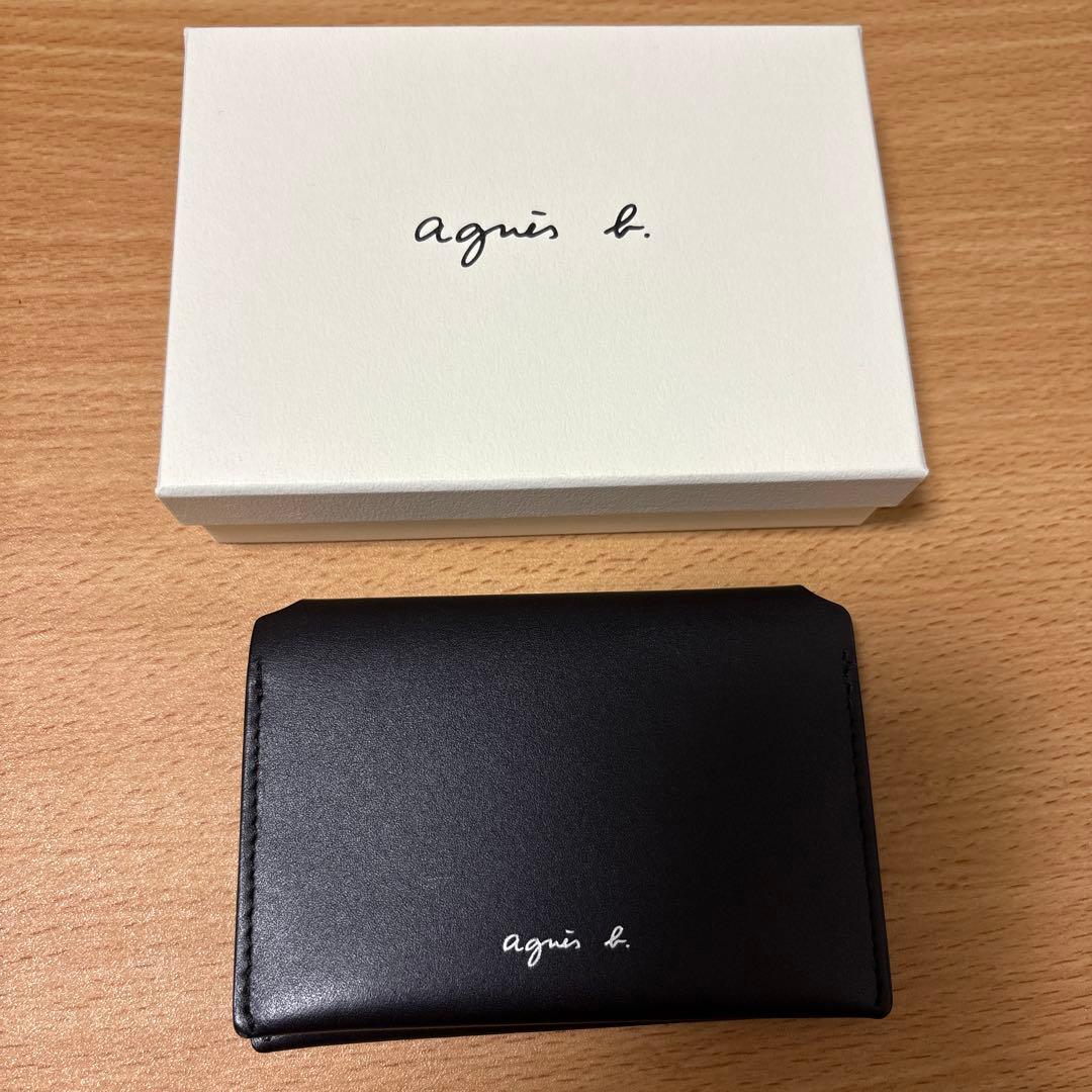agnes b/アニエスベー 名刺入れ カードケース ブラック