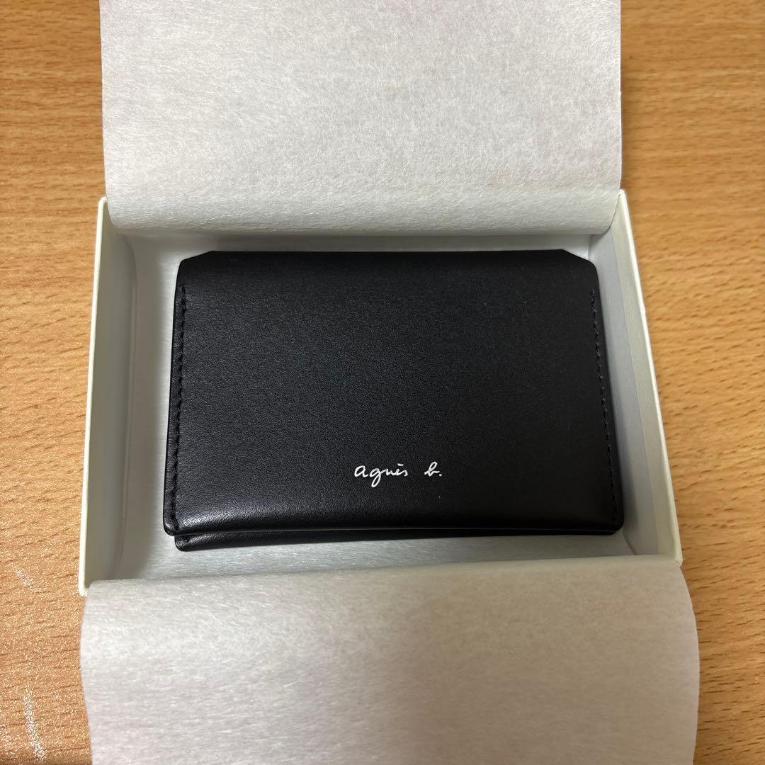 agnes b/アニエスベー 名刺入れ カードケース ブラック