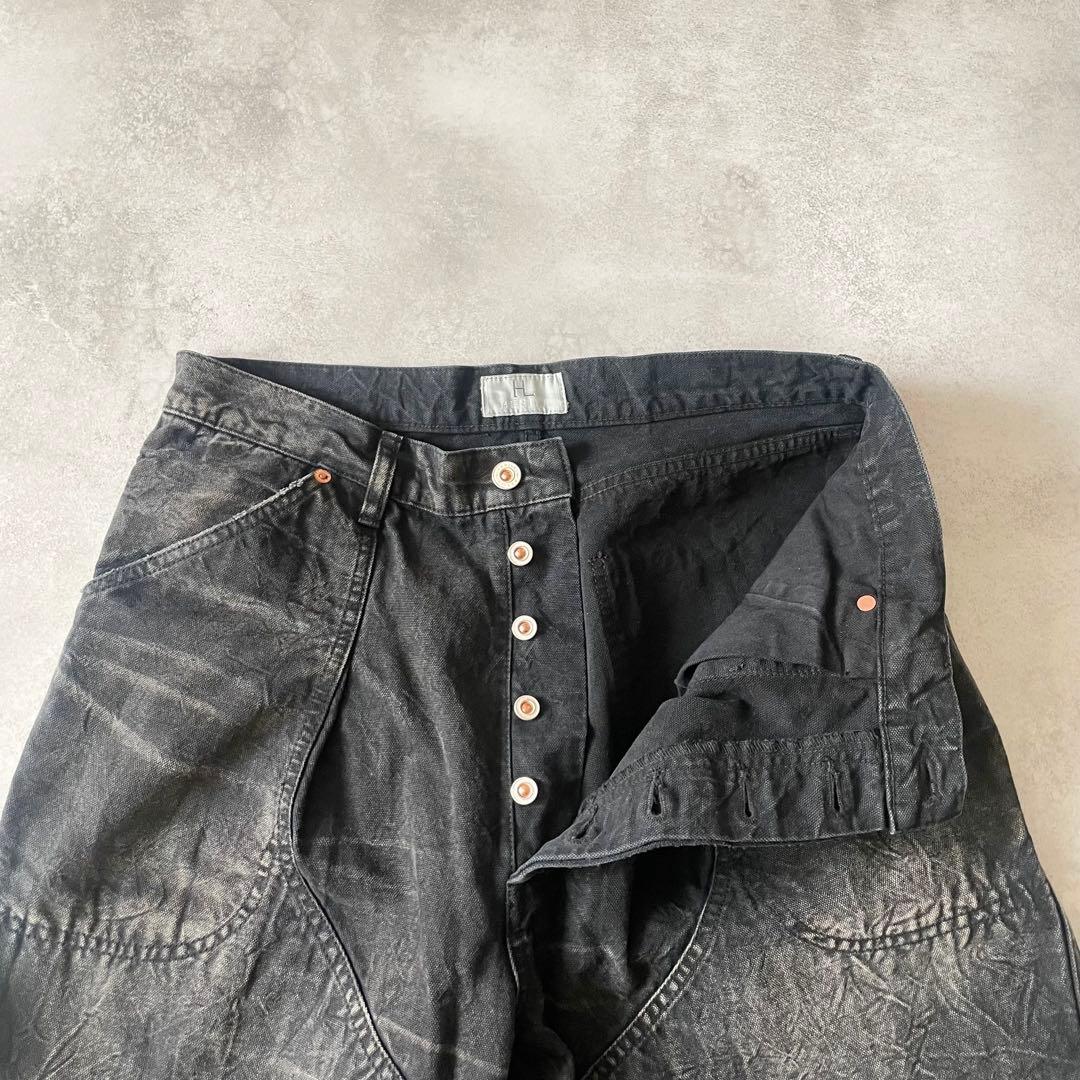 美品 25AW HERILL Duck Painter Pants 2 ブラック
