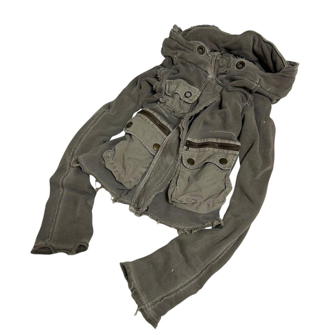 00's vintage goa ギミック　ミリタリージャケット グランジ