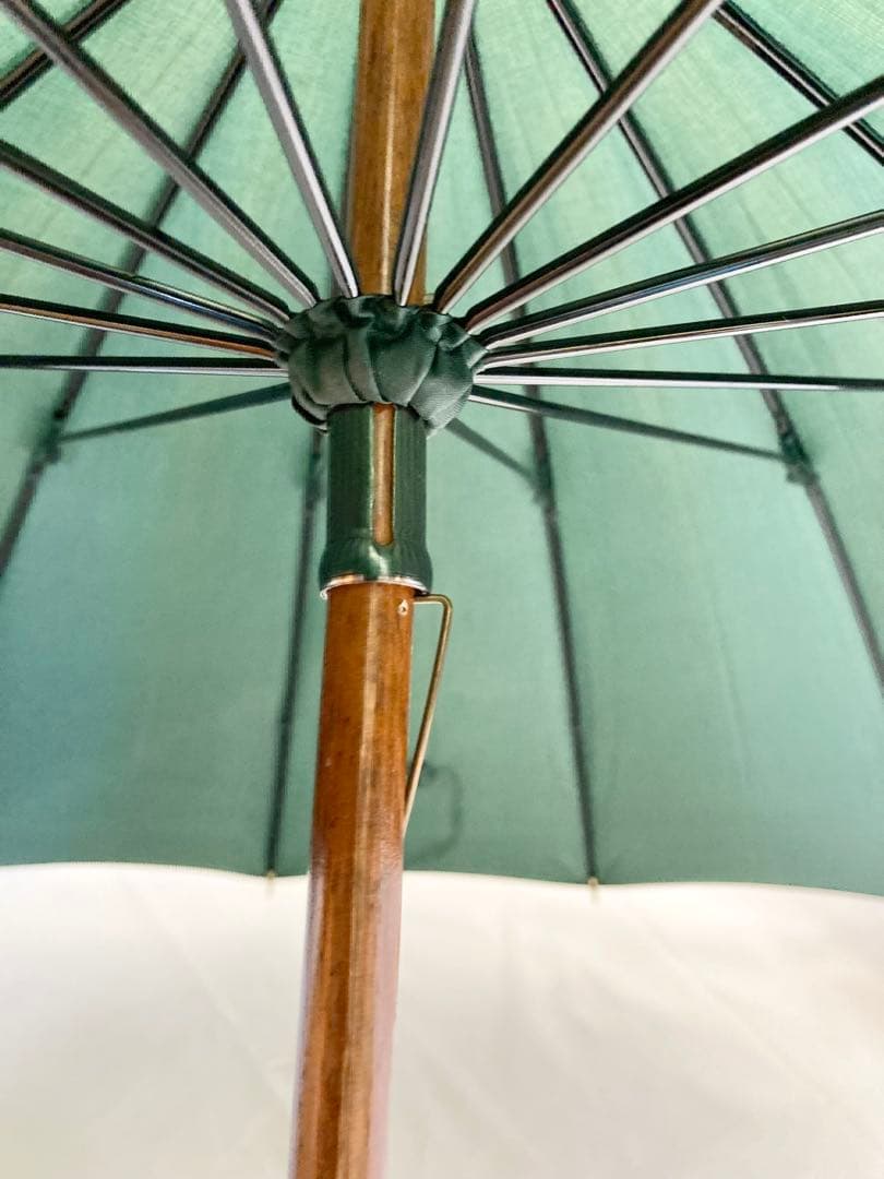 皇室御用達　前原光栄商店　16本骨　長傘　緑