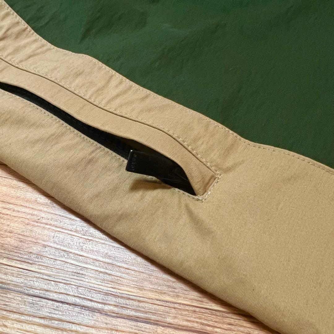 Sacai 厚手のコットン&ナイロン生地のベルト付きパンツ グリーンmix 0