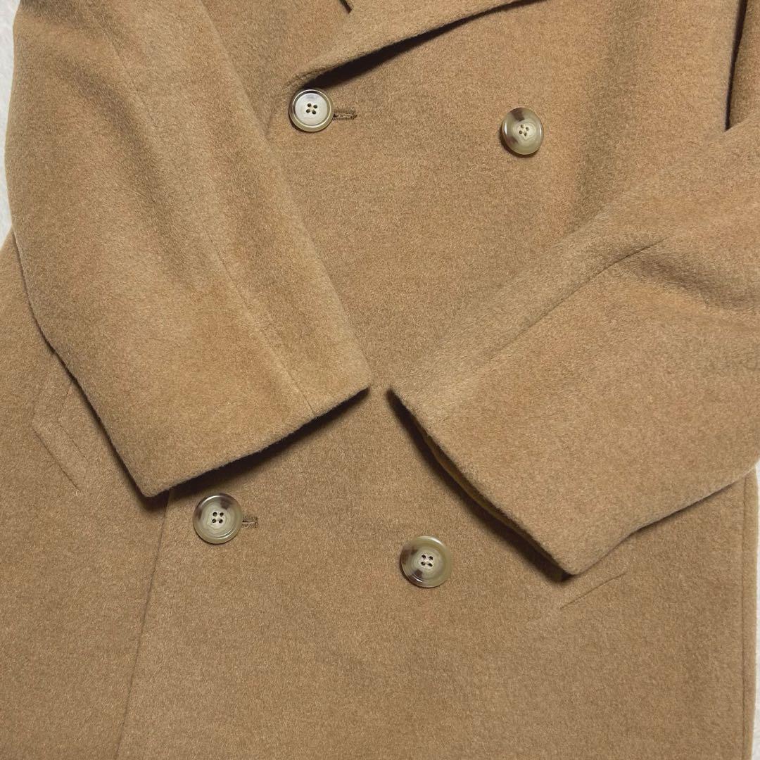 イタリア製 ポロバイラルフローレン キャメルヘア ダブルブレスト コート 52
