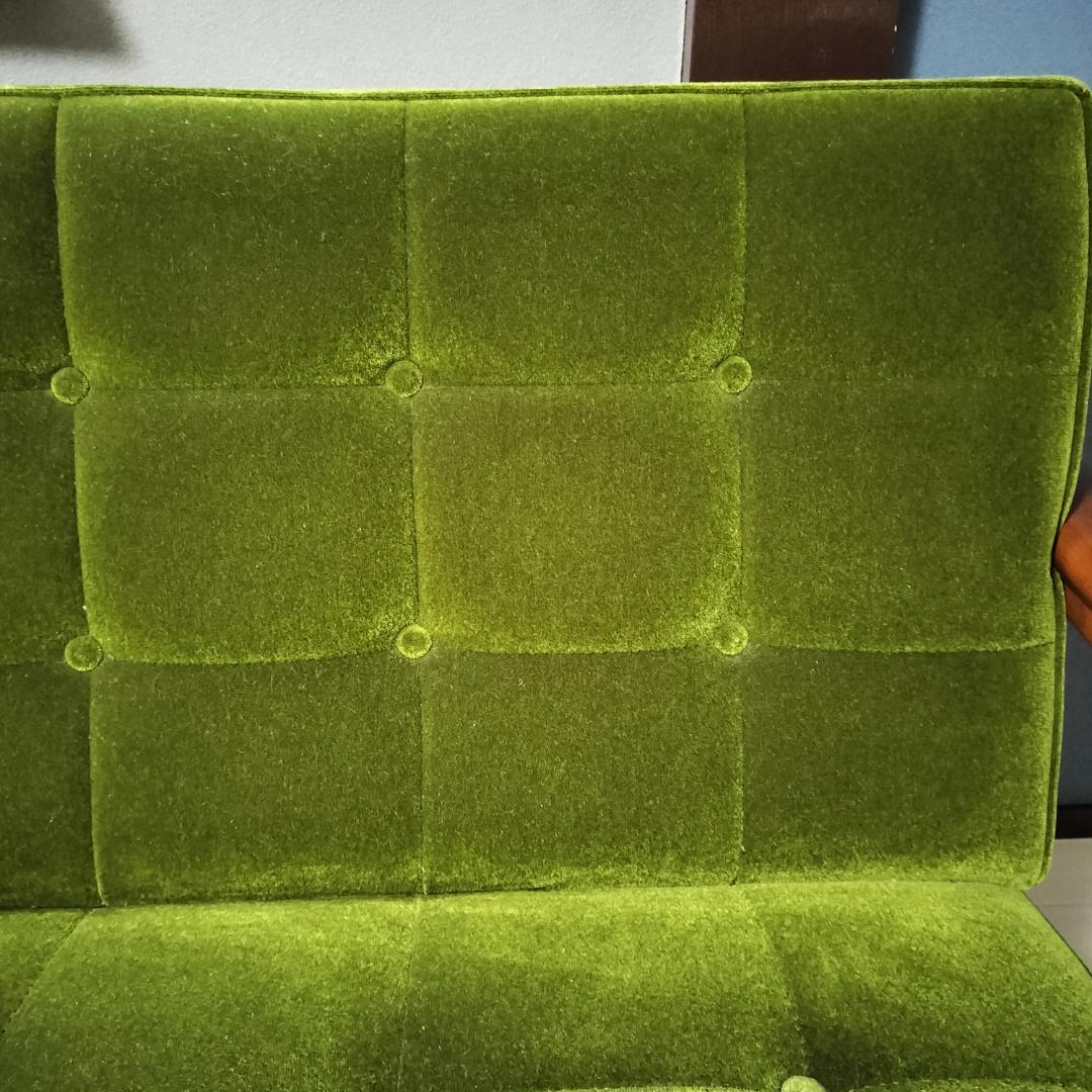 【カリモク60】 Kチェア ソファ 2人掛け モケットグリーン karimoku