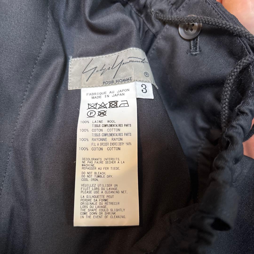 C*s様 Yohji Yamamoto三重パンツ 黒 ルーズフィット3