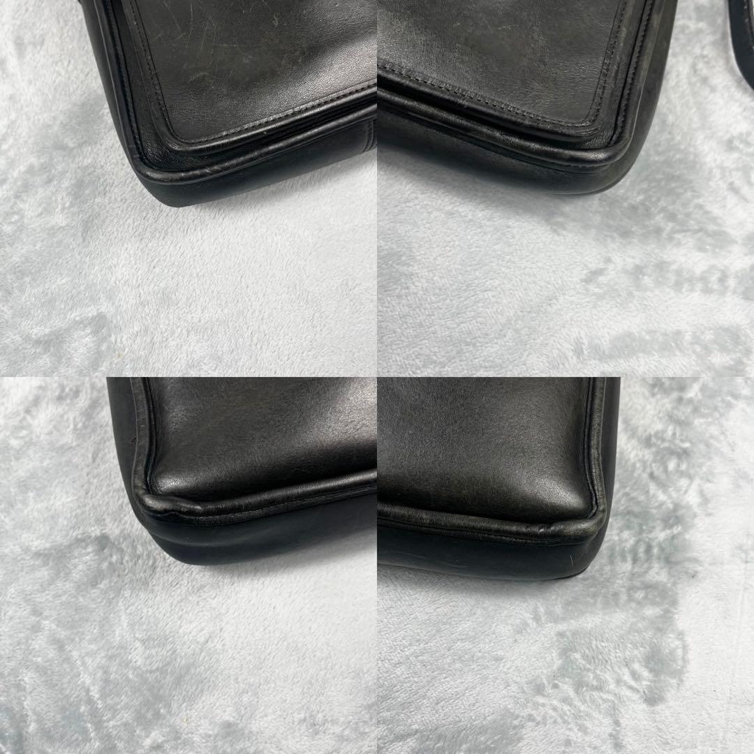 OLD COACH ショルダーバッグ 斜め掛け◎ ターンロック ブラック 黒