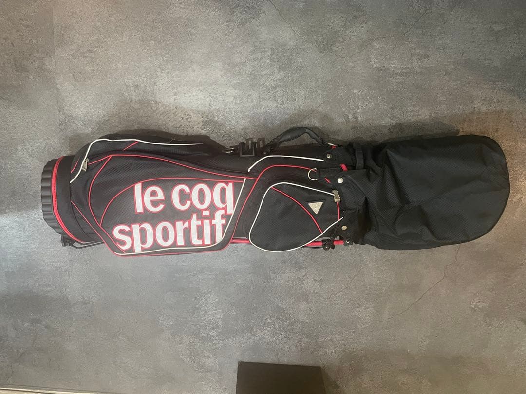 le coq sportif キャディバッグ 黒/赤