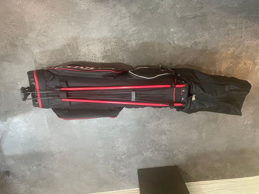 le coq sportif キャディバッグ 黒/赤