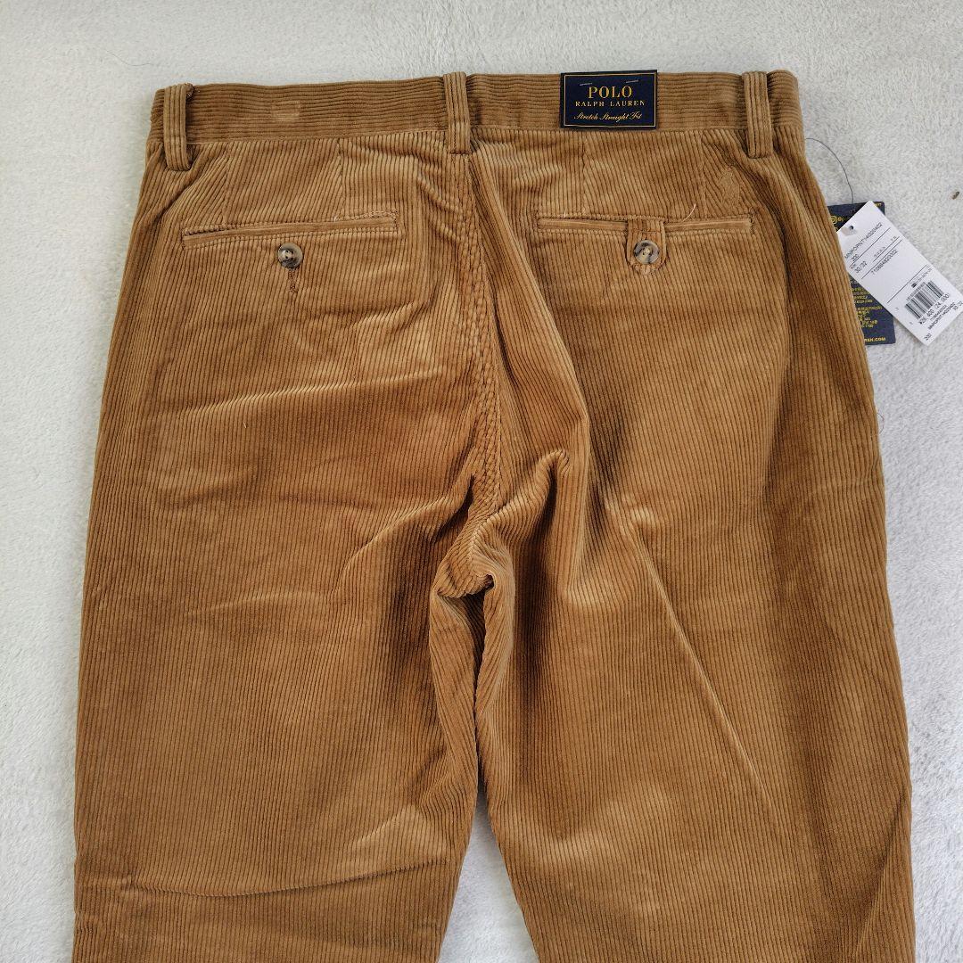 新品タグ付き　現行　ポロラルフローレン　コーデュロイパンツ　刺繍　キャメル
