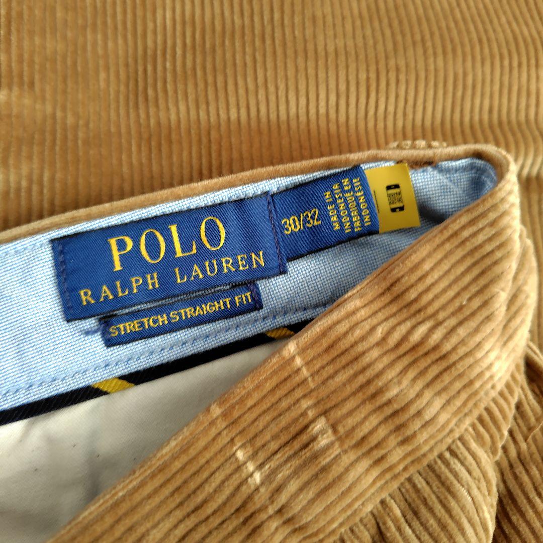 新品タグ付き　現行　ポロラルフローレン　コーデュロイパンツ　刺繍　キャメル