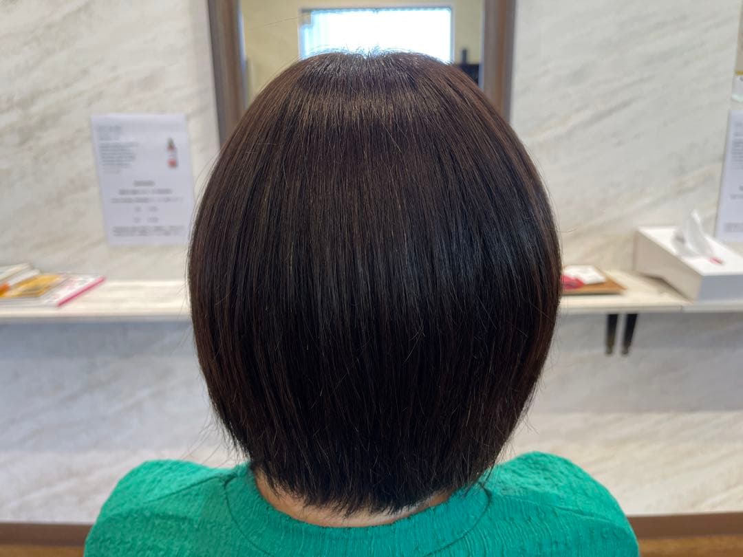 人毛ブラウン100%レミー毛ウィッグソムリエバランス調整済み部分ウィッグ