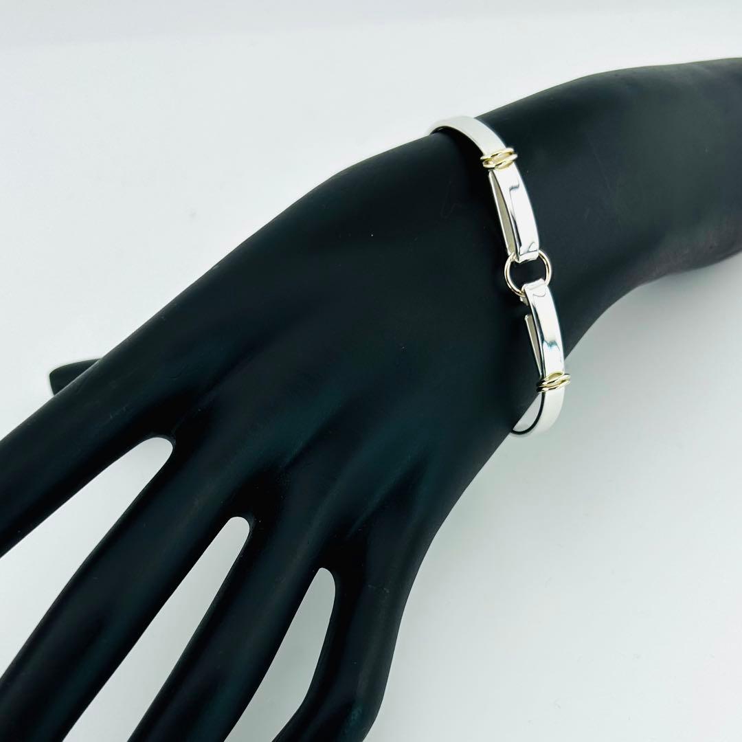 【美品】希少　TIFFANY&Co. フック　コンビ　バングル 273