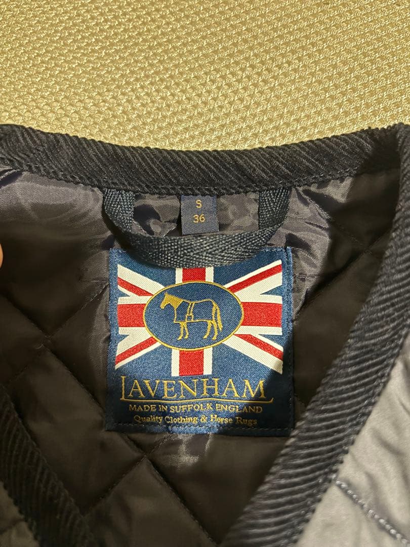 LAVENHAM ラベンハム メンズ ダウンベスト ネイビー　Sサイズ