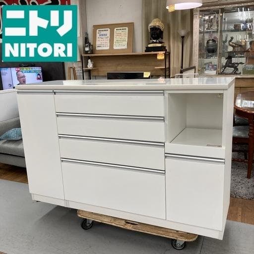 ちゅんS168 ⭐ NITORI ニトリ キッチンカウンター レジューム