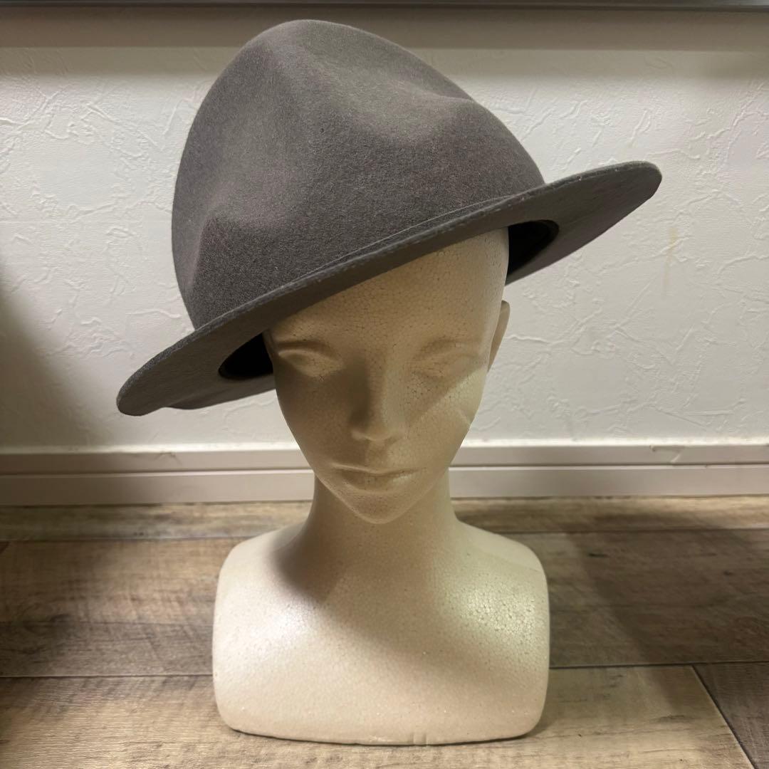 美品 マウンテンハット グレー色 帽子 mountain hat grey灰色