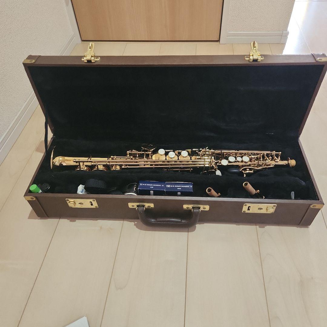 MINERVA ソプラノサックス　本体 ゴールド ケース付き