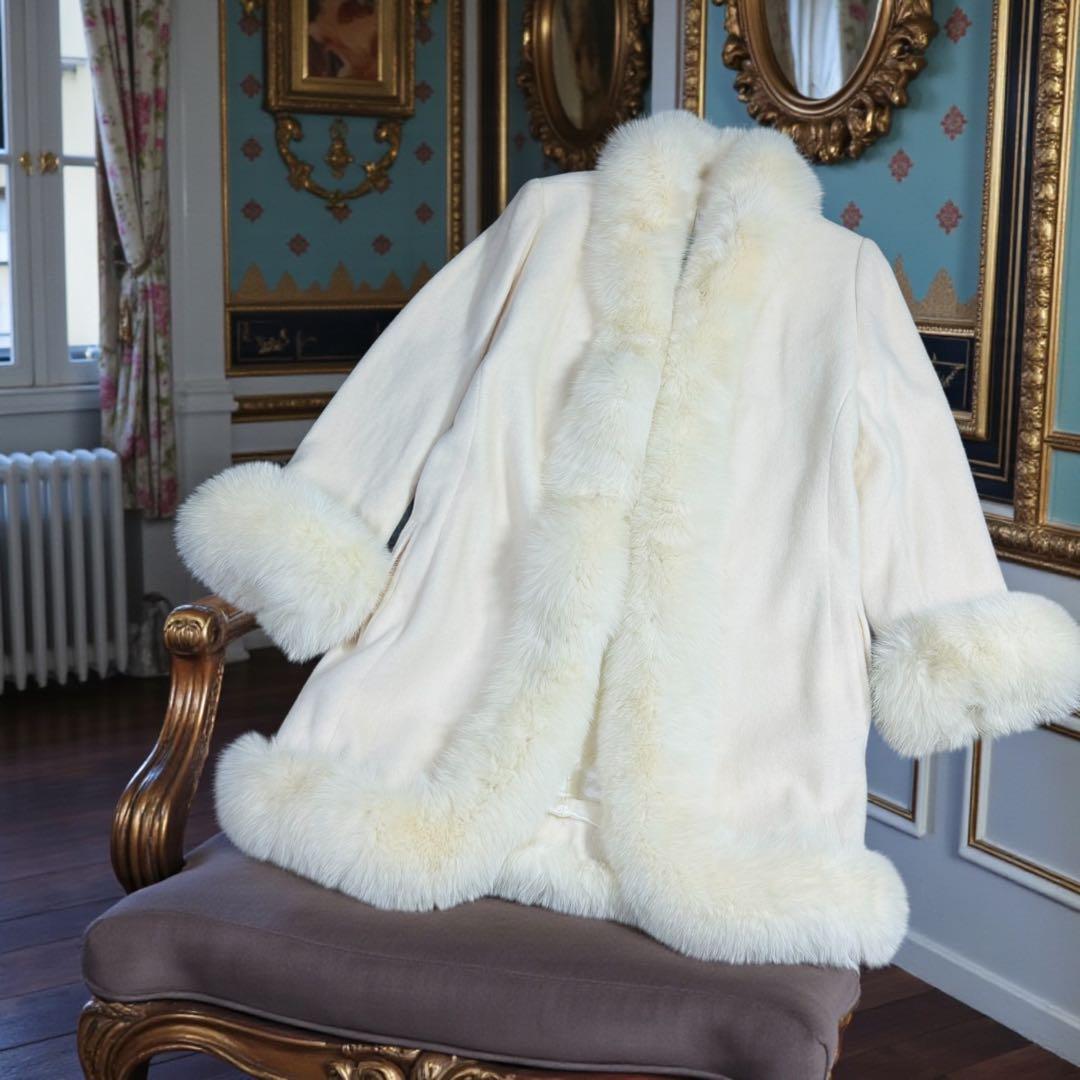 Marvin Richards ビンテージホワイトフォックスファーロングコート