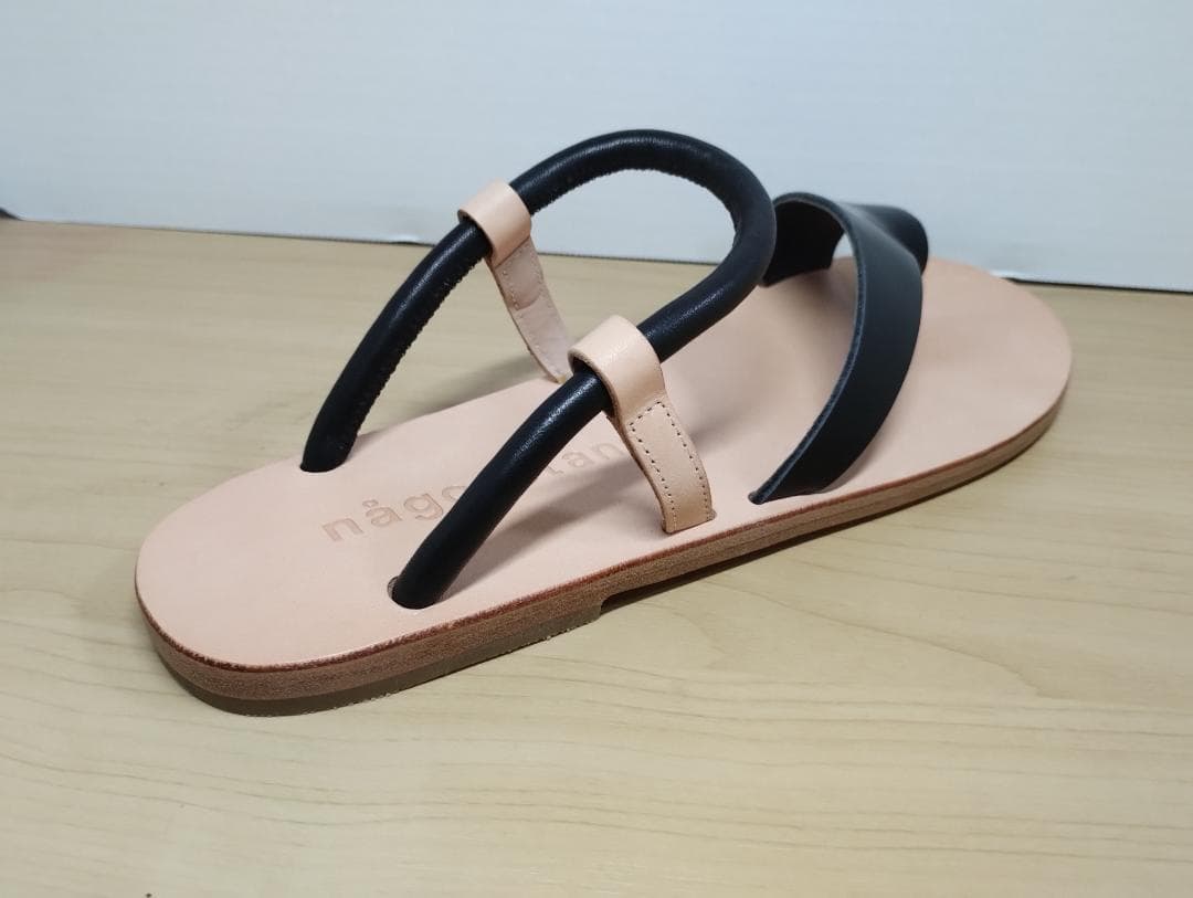 någonstans サンダル アシンメトリー 38 ブラック ナゴンスタンス