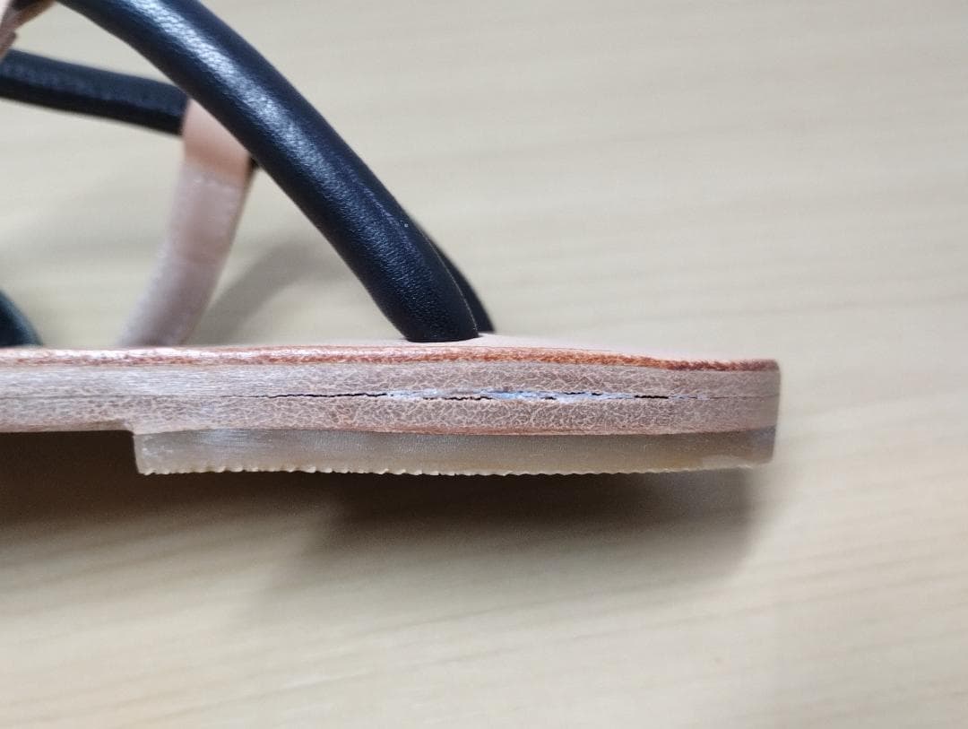 någonstans サンダル アシンメトリー 38 ブラック ナゴンスタンス